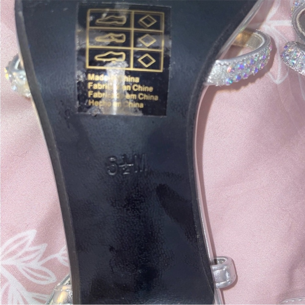 Strappy Heels -Silver Rhinestone - Picture 6 of 6